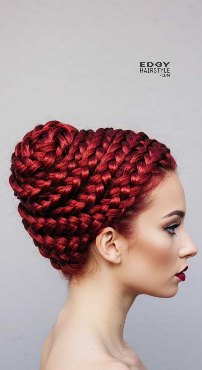 5. Braided Red Updo | Radiant Red Locks: Embracing The Beauty Of Natural