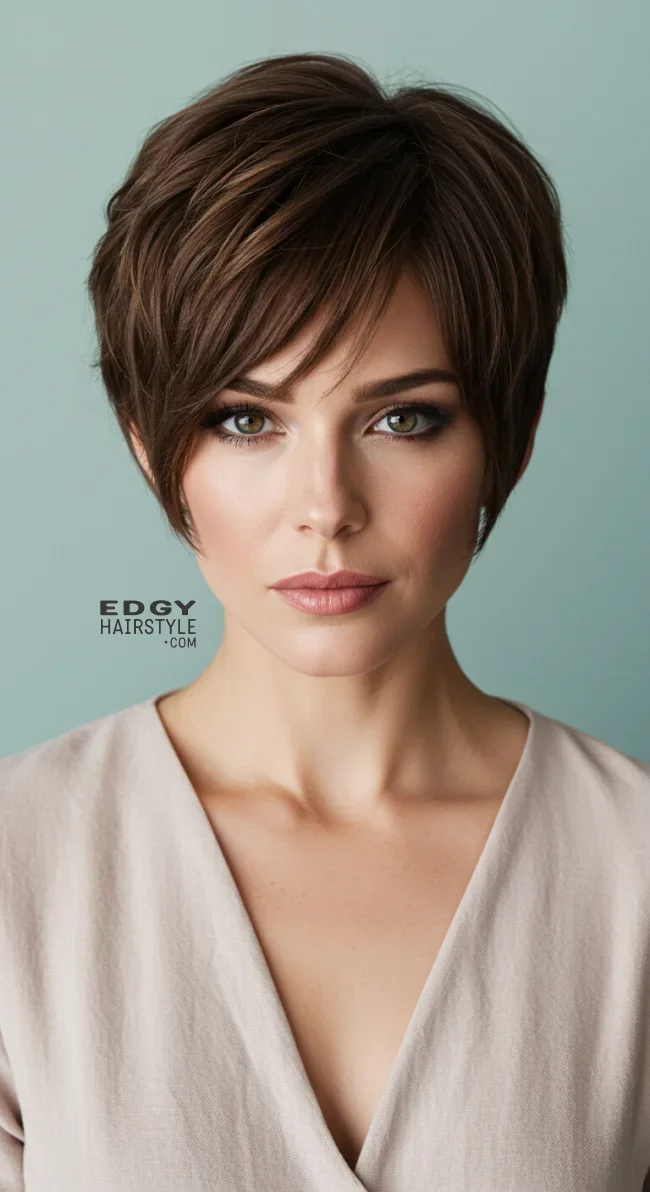 9. Feminine Pixie with Bangs | 10 Trendy Pixie Cut Ideas Catering To All Tastes