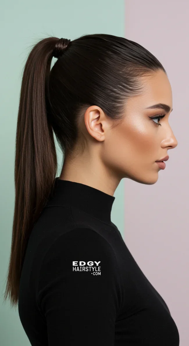 14. Sleek High Ponytail | Winter Hairstyles: Embrace The Season With Chic And Cozy Looks