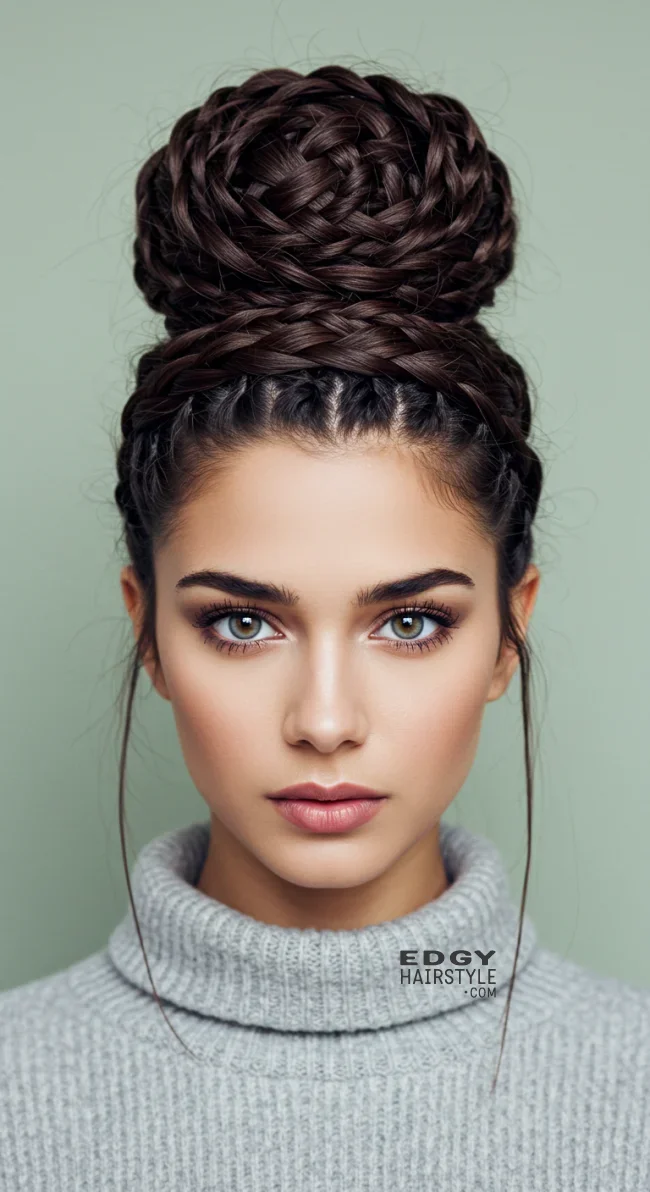 12. Modern Braided Updo | Winter Hairstyles: Embrace The Season With Chic And Cozy Looks