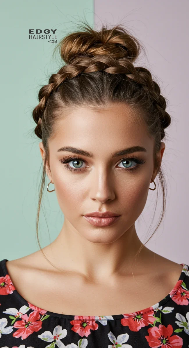 11. Crown Braid | Why Statement Scrunchies Are The Ultimate Hair Accessory For Every Occasion!