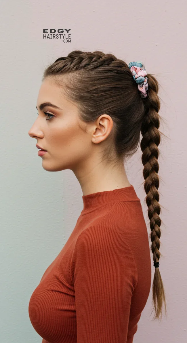 5. Braided Ponytail | Why Statement Scrunchies Are The Ultimate Hair Accessory For Every Occasion!