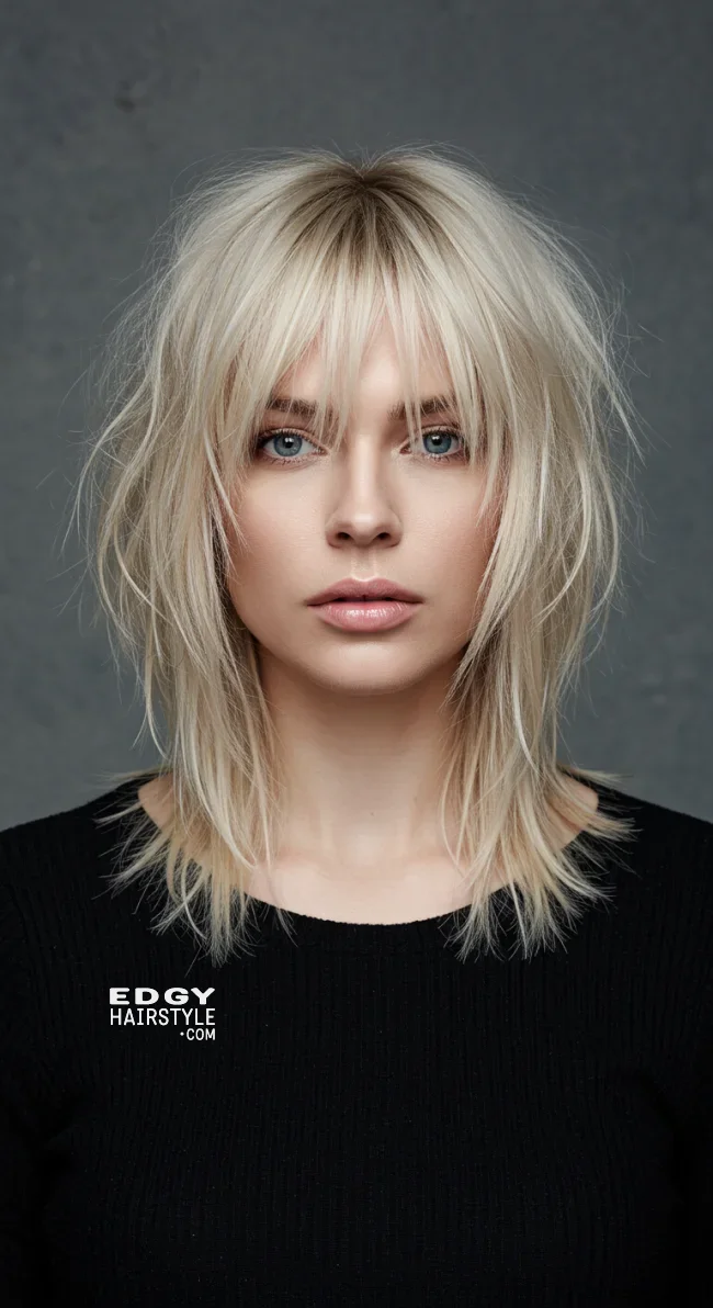 8. Milky Blonde Shag Cut | Milky Blonde: Reviving The Trend Again
