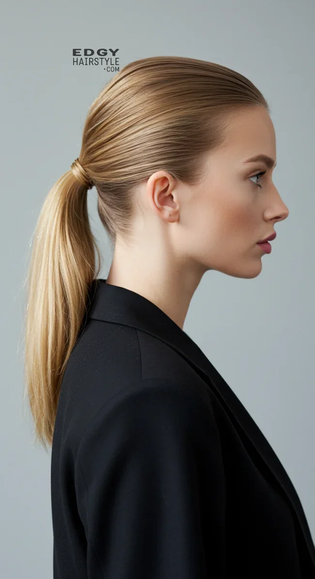 13. Milky Blonde Low Ponytail | Milky Blonde: Reviving The Trend Again