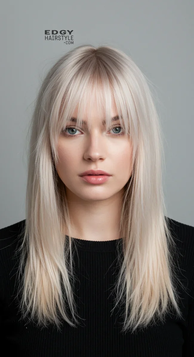 12. Milky Blonde Wispy Bangs | Milky Blonde: Reviving The Trend Again