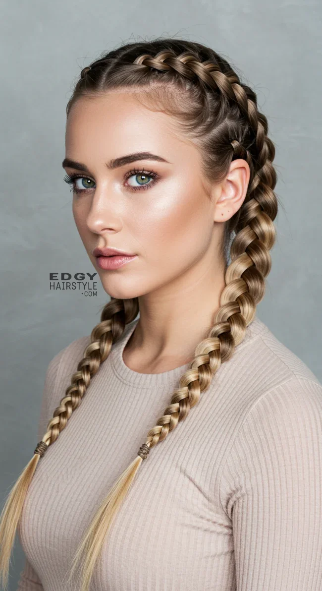11. Milky Blonde Dutch Braids | Milky Blonde: Reviving The Trend Again