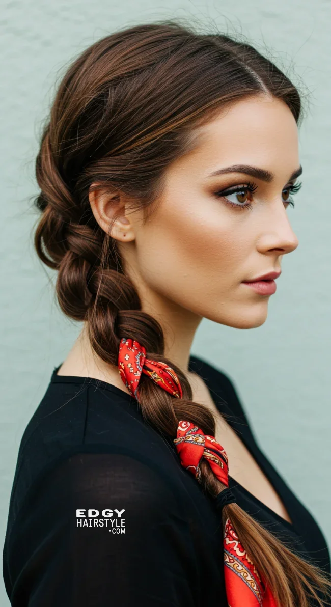 3. Braided Scarf Weave | Scarf Chic: Elevate Your Style With A Scarf In Your Hair