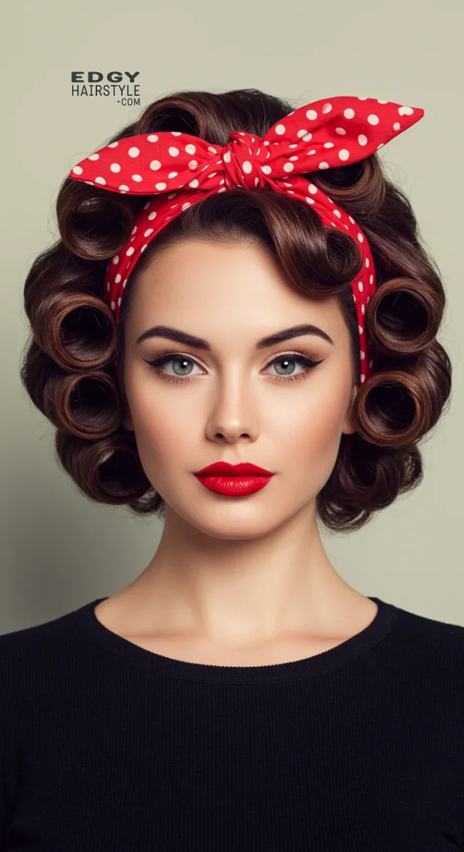 9. Vintage Rosie The Riveter Look | Scarf Chic: Elevate Your Style With A Scarf In Your Hair