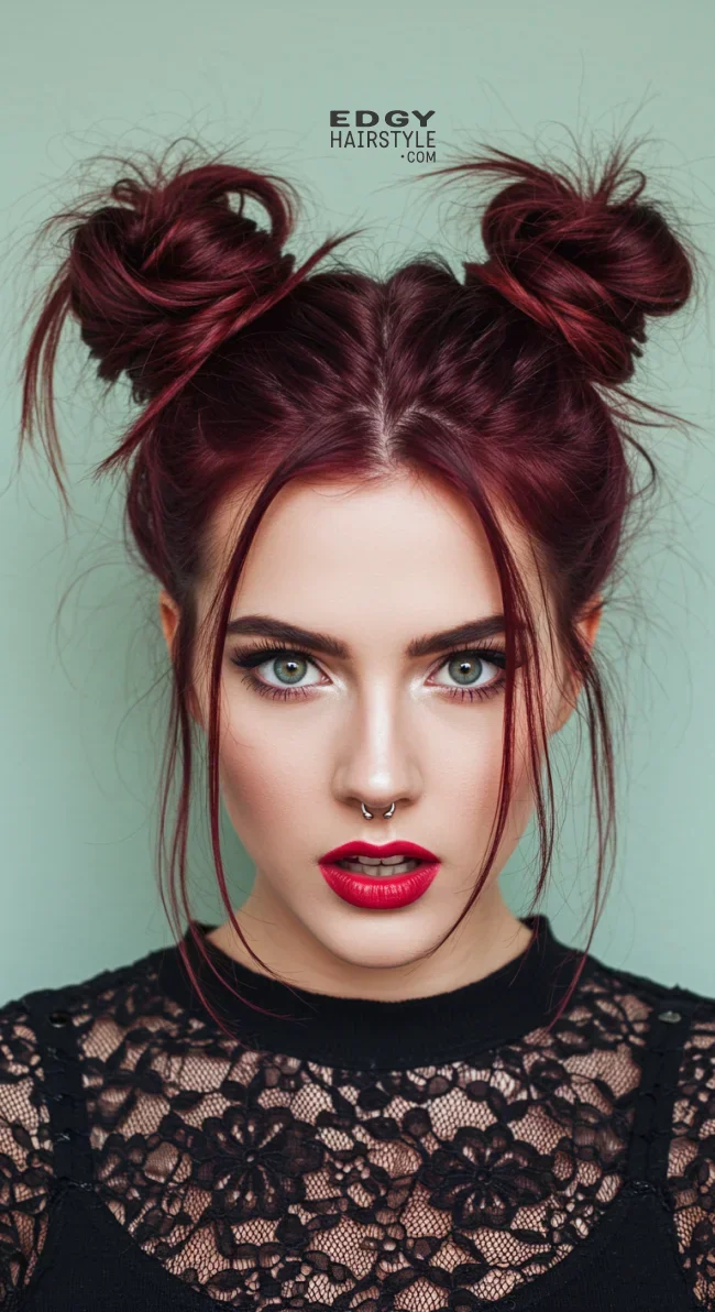 8. Grunge Space Buns | 8 Classic Grunge Hairstyles That Are Most Popular