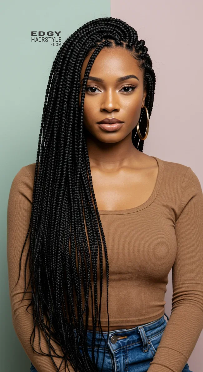 10. Knotless Braids | 15 Top Hairstyles For Black Women (Trending For 2025)
