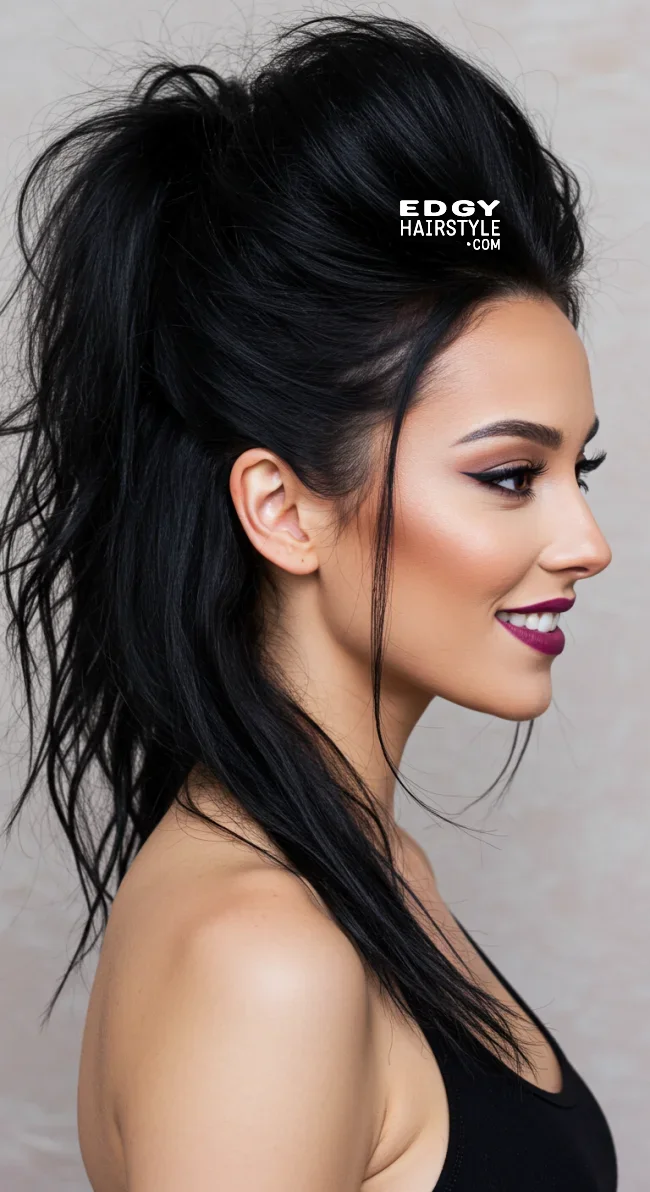 19. Disheveled High Ponytail | Embrace Effortless Charm With Messy Hairstyles