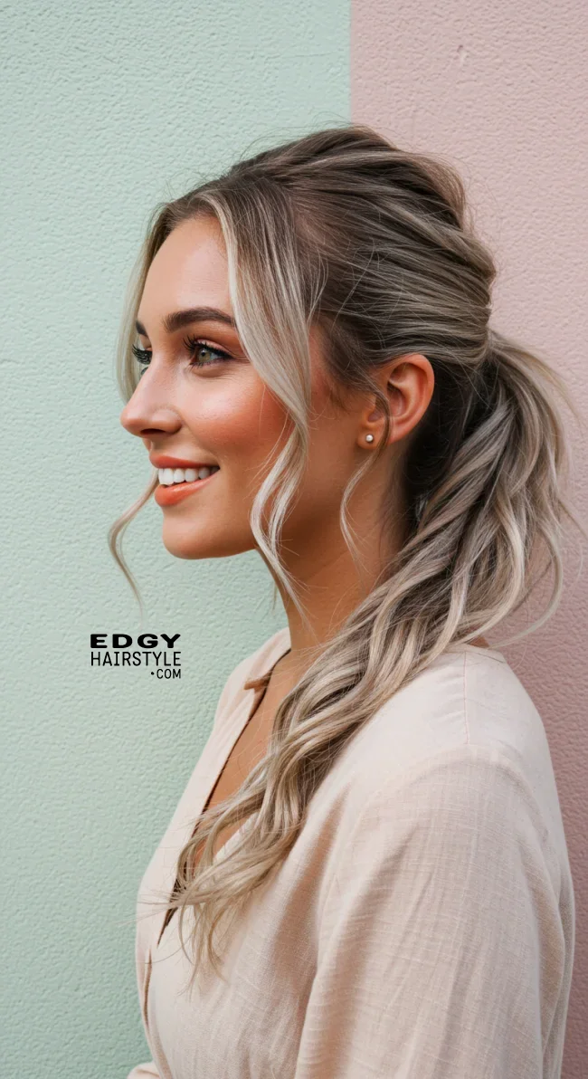 18. Tousled Low Ponytail | Embrace Effortless Charm With Messy Hairstyles
