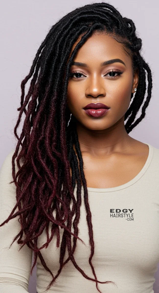 7. Side-Swept Soft Locs | 10 Sweet And Charming Soft Locs Hairstyles