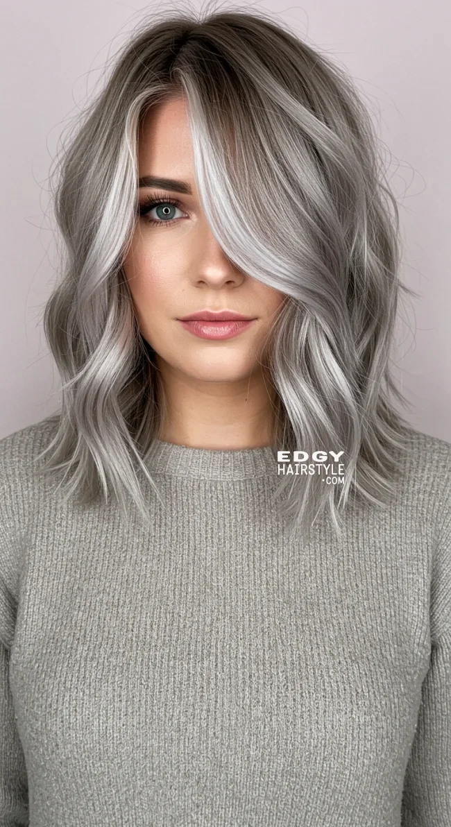 3. Platinum Chunky Highlights on Ash Brown Hair | Chunky Highlights: Elevate Your Style With Trendy Colors