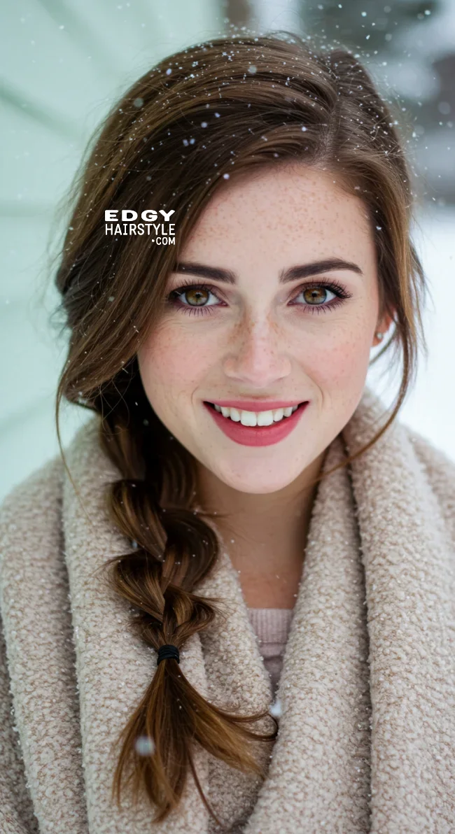 3. Loose Side Braid | Elegant Winter Hairstyles With Celebrities: Embrace The Season In Style