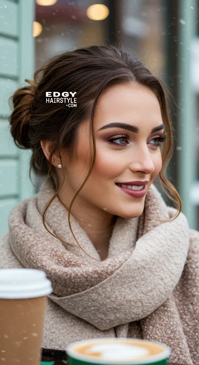 16. Textured Low Bun | Elegant Winter Hairstyles With Celebrities: Embrace The Season In Style