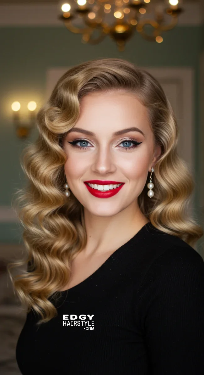 2. Voluminous Hollywood Waves | Elegant Winter Hairstyles With Celebrities: Embrace The Season In Style