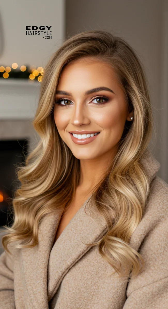 17. Loose Waves with a Side Part | Elegant Winter Hairstyles With Celebrities: Embrace The Season In Style