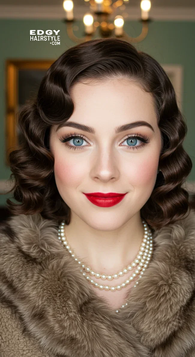 10. Vintage Finger Waves | Elegant Winter Hairstyles With Celebrities: Embrace The Season In Style