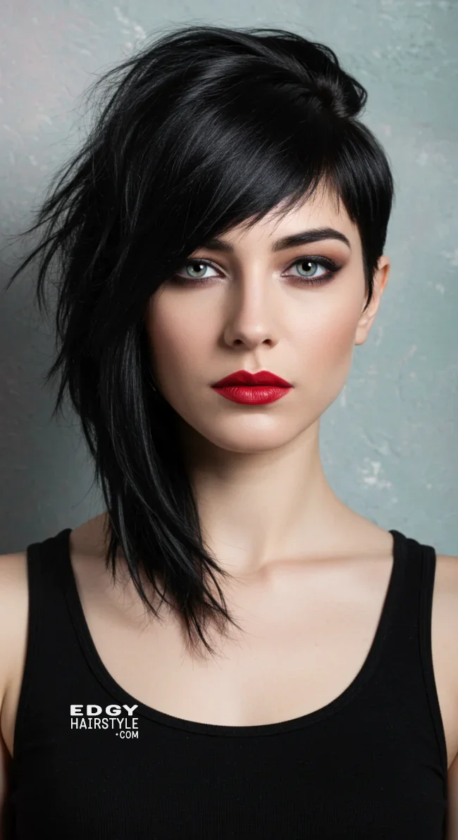 12. Asymmetrical Wolf Cut | Wolf Cut: A Fierce Trend Every Woman Desires
