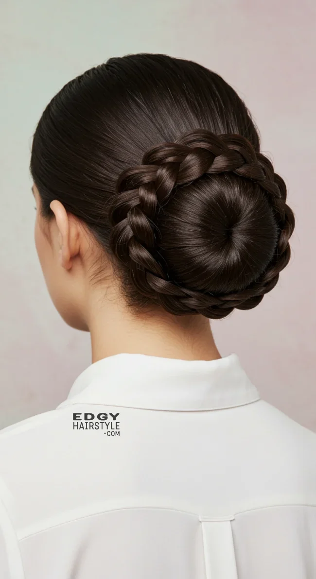 5. Neat Braided Bun | 8 Best Preppy Hairstyles: The Best Styles For A Classic Look