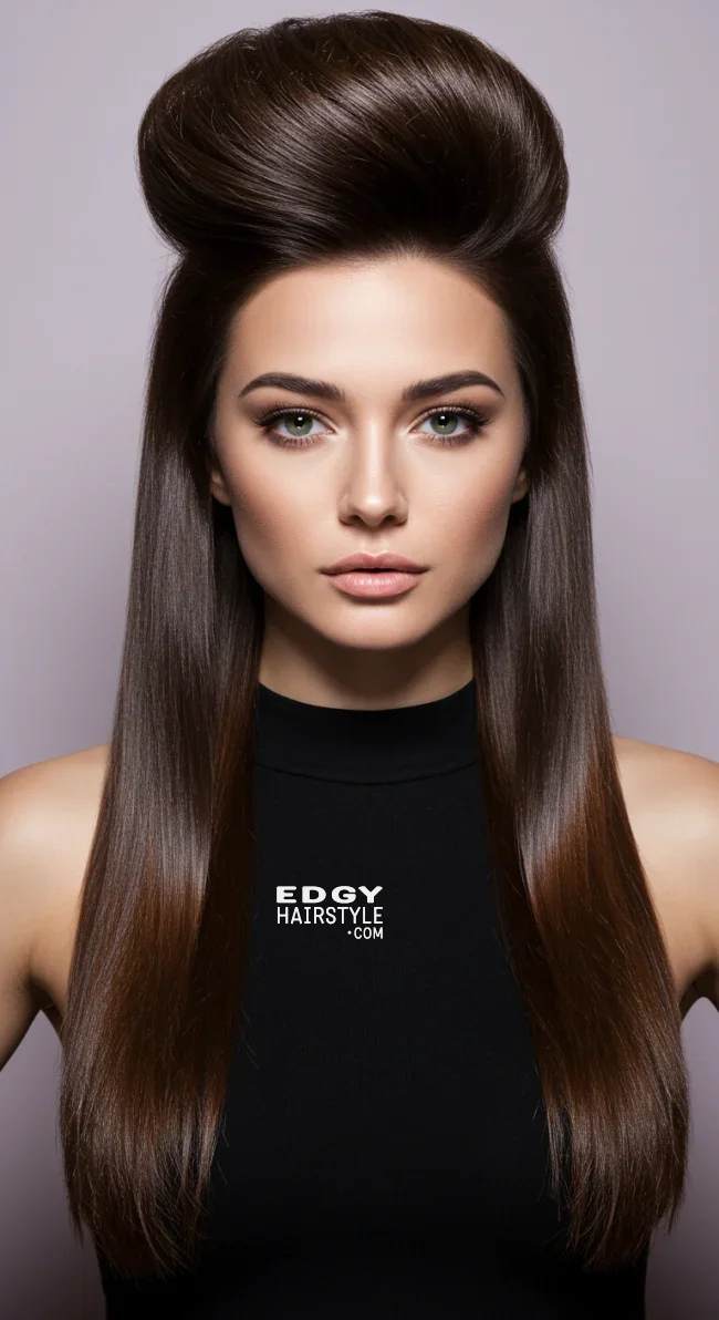 13. Voluminous Crown Straight Hair | Stunning Hairstyles For Straight Hair - Flawless Elegance