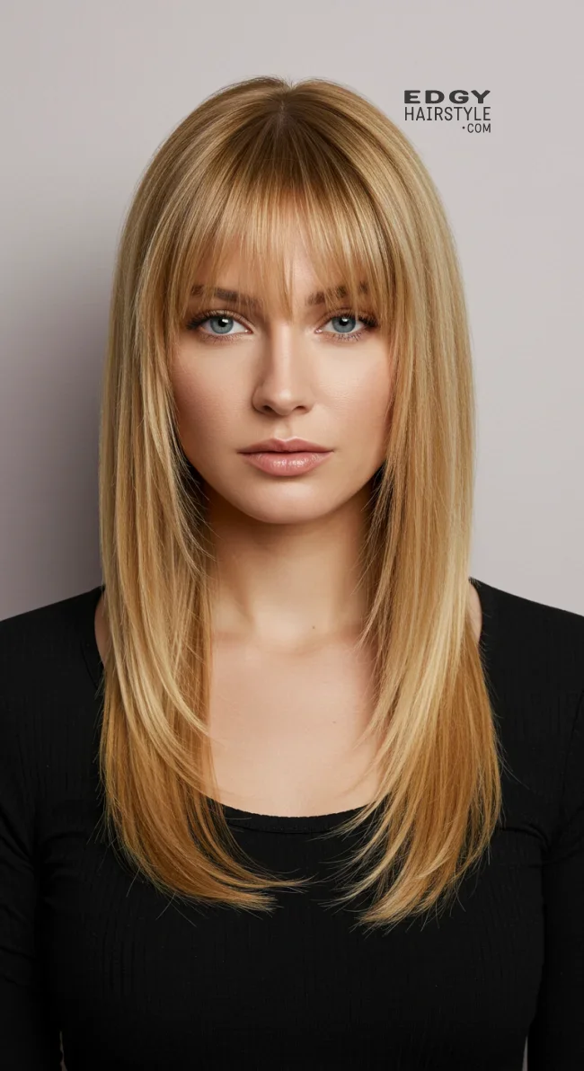 8. Curtain Bangs with Straight Hair | Stunning Hairstyles For Straight Hair - Flawless Elegance