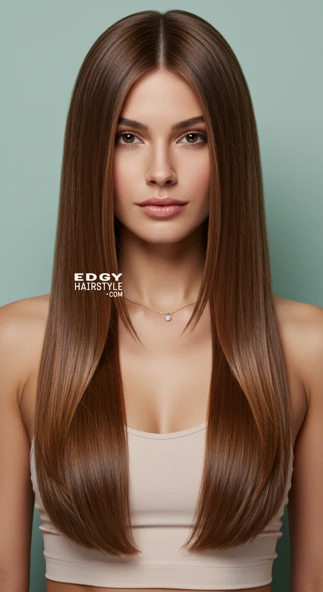 2. Long Straight Layers | Stunning Hairstyles For Straight Hair - Flawless Elegance
