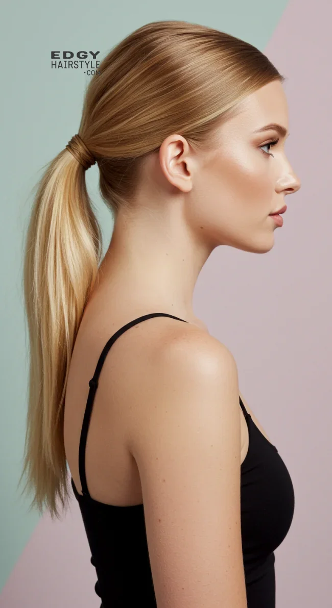 9. Low Ponytail Straight Hair | Stunning Hairstyles For Straight Hair - Flawless Elegance