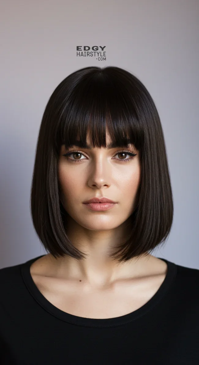 5. Blunt Cut Straight Hair | Stunning Hairstyles For Straight Hair - Flawless Elegance