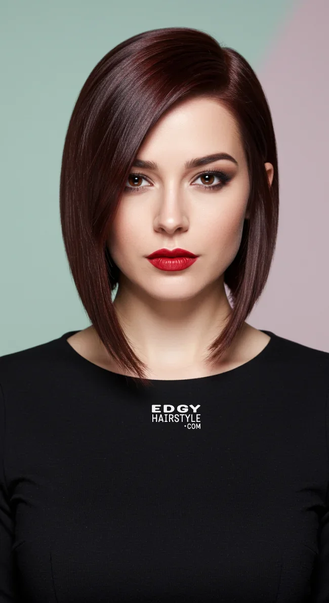 6. Asymmetrical Lob (For Round Faces) | Haircut Ideas Tailored To Your Face Shape: Top Trending Hairstyles For Women In 2025