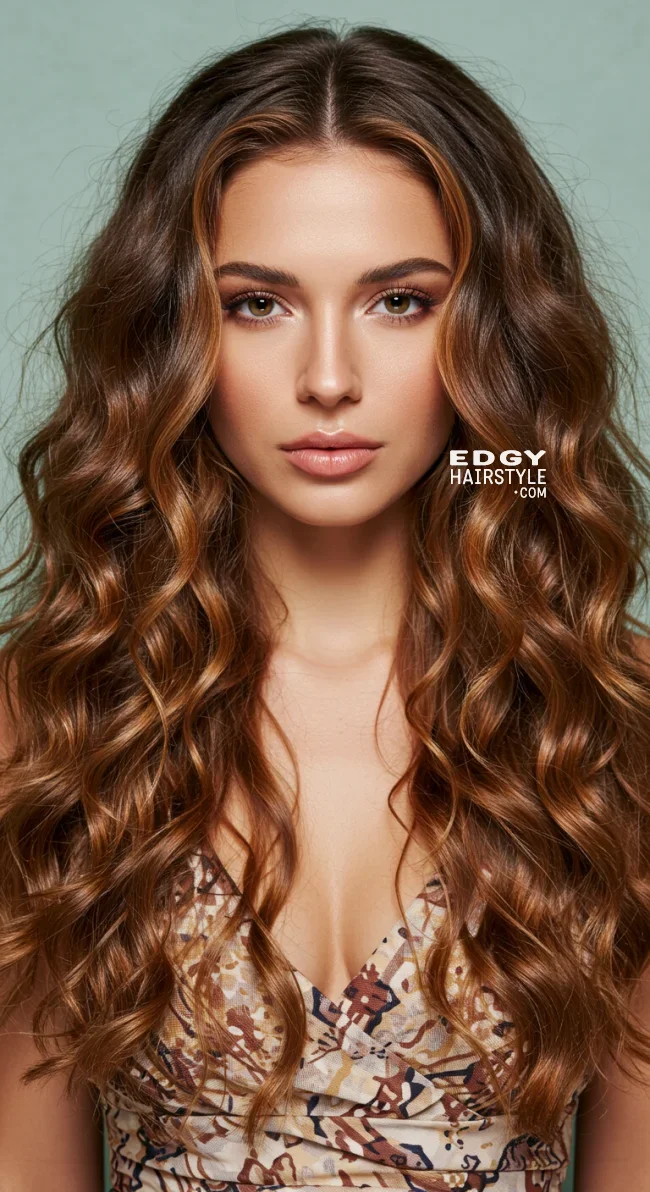 15. Voluminous Curls with a Center Part (For Heart-Shaped Faces) | Haircut Ideas Tailored To Your Face Shape: Top Trending Hairstyles For Women In 2025