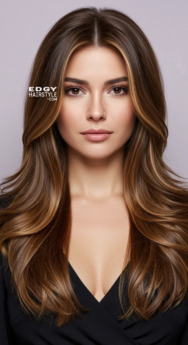 12. Long Layers with Face-Framing Highlights (For Heart-Shaped Faces) | Haircut Ideas Tailored To Your Face Shape: Top Trending Hairstyles For Women In 2025
