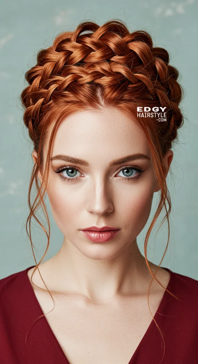 6. Braided Crown Updo | Hairstyles For Valentine’s Day: Flirty Styles And Romance