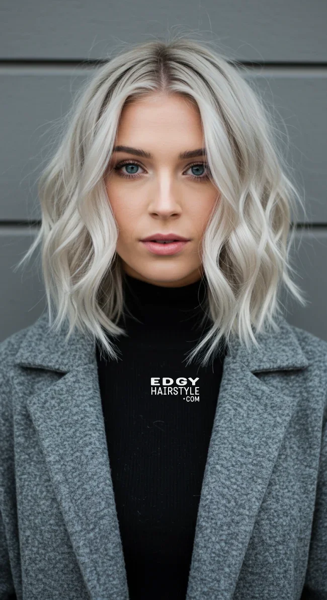 2. Icy Blonde Beach Waves | Winter Blonde Hairstyles: 15 Chic Ways To Flaunt This Hair Color