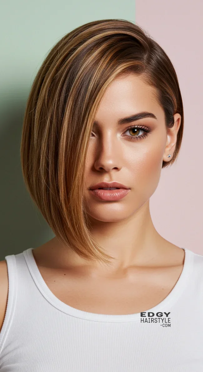8. Asymmetrical Bob | Hairstyles For Long Face Shape: A Guide To Flattering And Trendy Looks