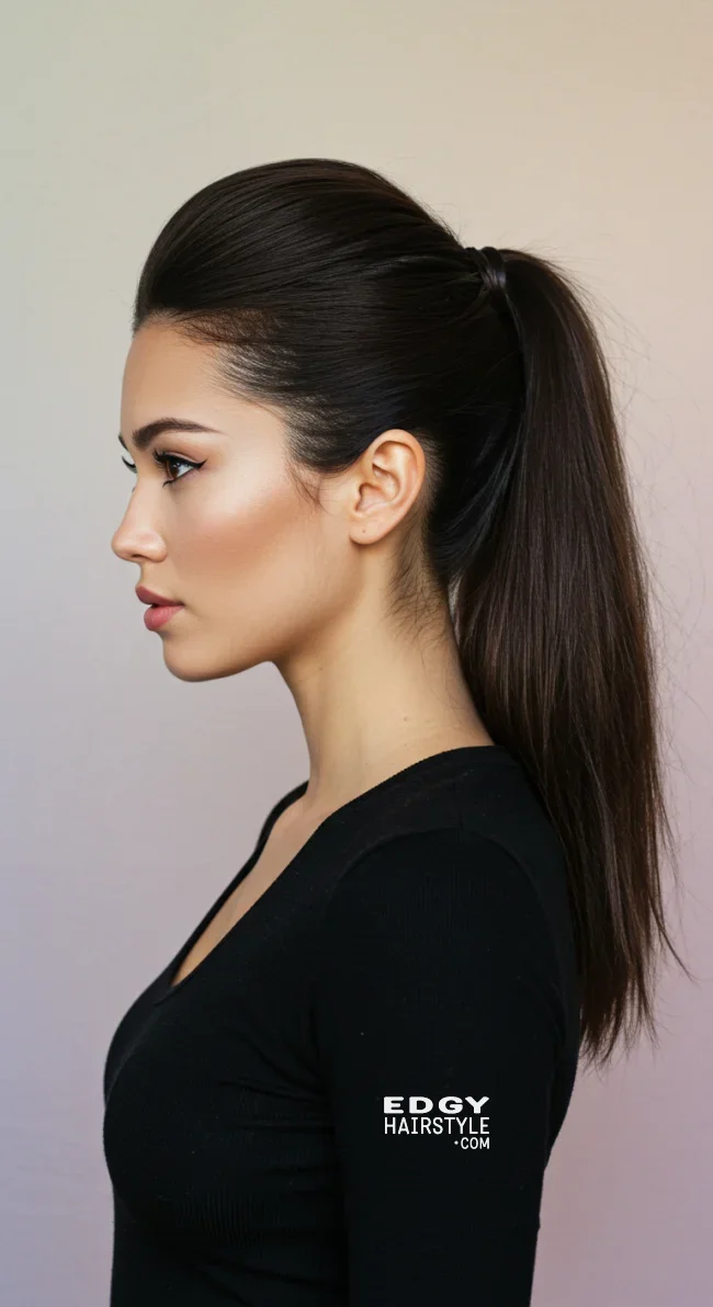 9. High Ponytail with Volume | Hairstyles For Long Face Shape: A Guide To Flattering And Trendy Looks