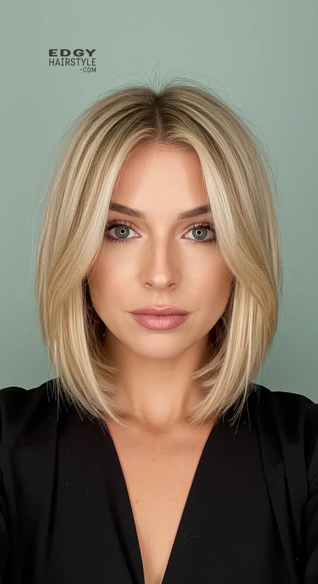 3. Layered Bob with Center Parting | Bob With Center Parting: Latest Hairstyle Trend!