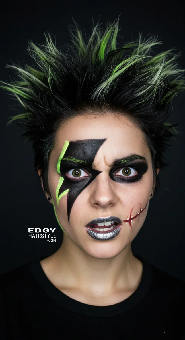 5. Electrified Frankenstein Hair | 10 Funky And Crazy Halloween Hairstyles For Short Hair