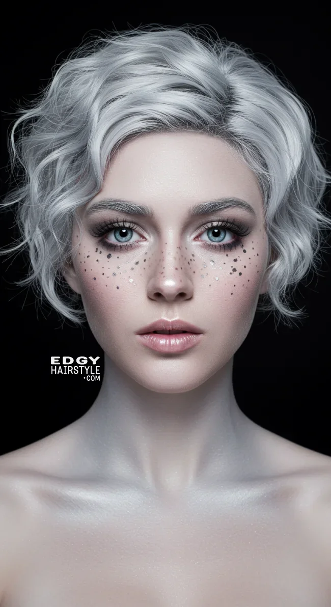 4. Ghostly White Waves | 10 Funky And Crazy Halloween Hairstyles For Short Hair