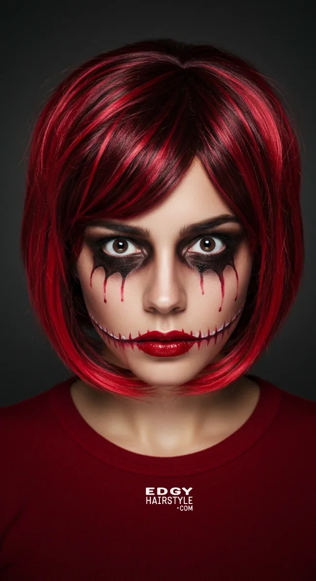 2. Bloody Bob | 10 Funky And Crazy Halloween Hairstyles For Short Hair