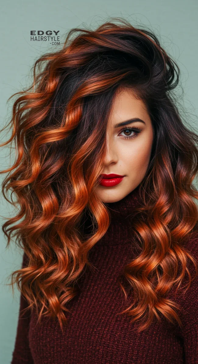 5. Golden Copper Highlights | 15 Most Important Hair Color Trends For Winter 2025