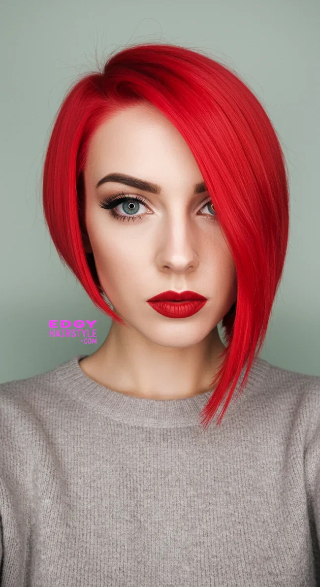 7. Bold Scarlet Red | 15 Most Important Hair Color Trends For Winter 2025