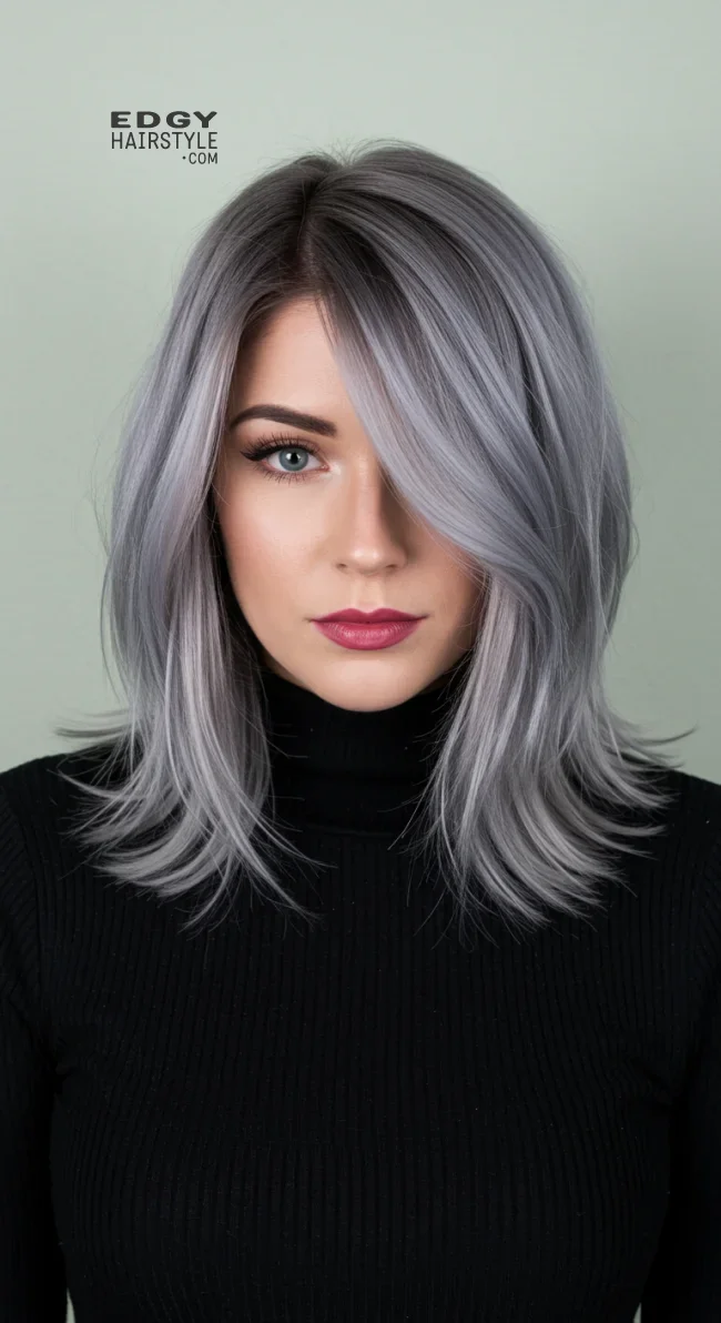 4. Smoky Grey Balayage | 15 Most Important Hair Color Trends For Winter 2025