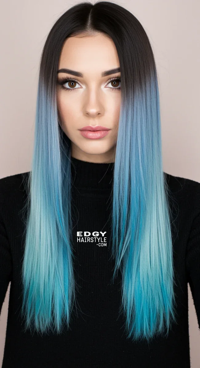 9. Icy Blue Frosted Ends | 15 Most Important Hair Color Trends For Winter 2025