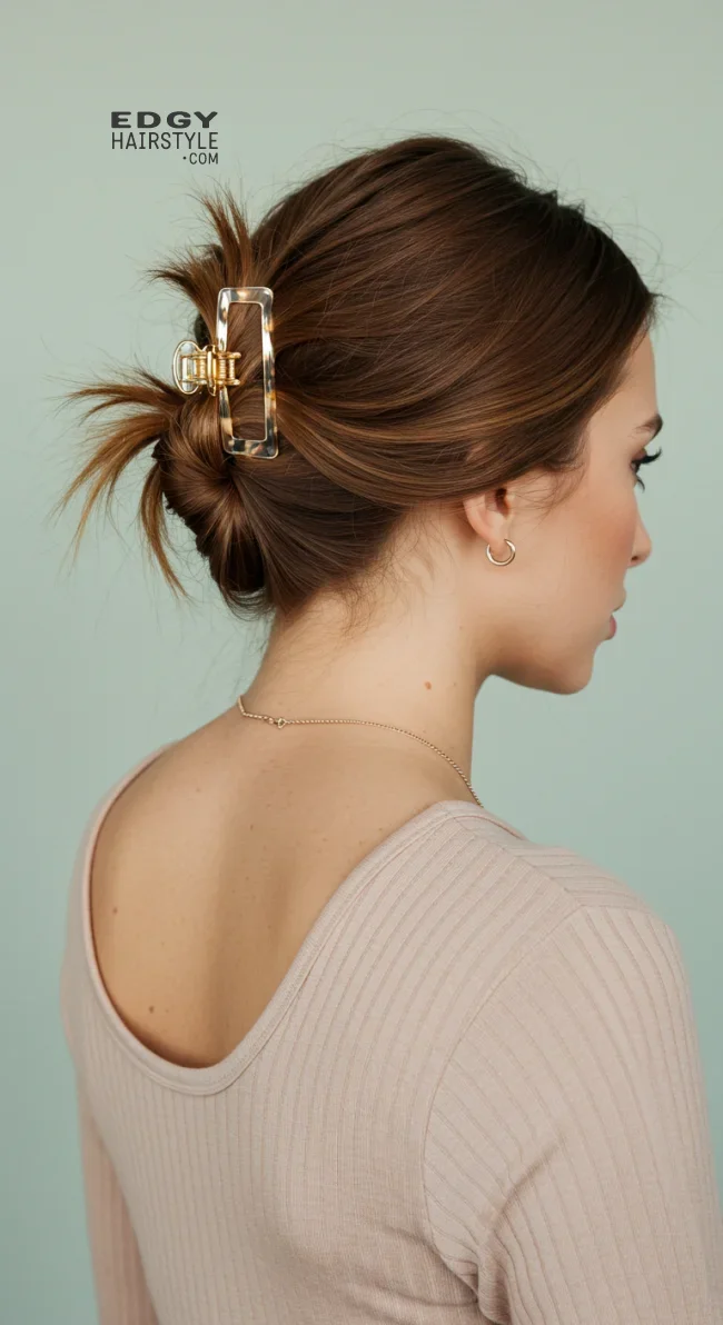3. Claw Clip Twist | How To Tie Up Your Hair Without Damaging It? A Guide To Gentle Hairstyling