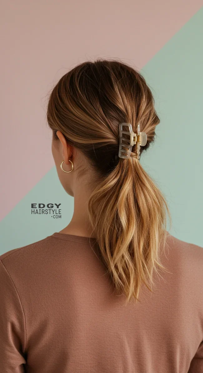 6. Half-Up Claw Clip Style | How To Tie Up Your Hair Without Damaging It? A Guide To Gentle Hairstyling