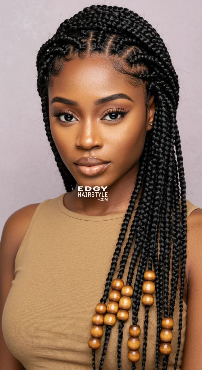 4. Jumbo Fulani Braids | 10 Trendy Fulani Braids To Try For A Fresh Look