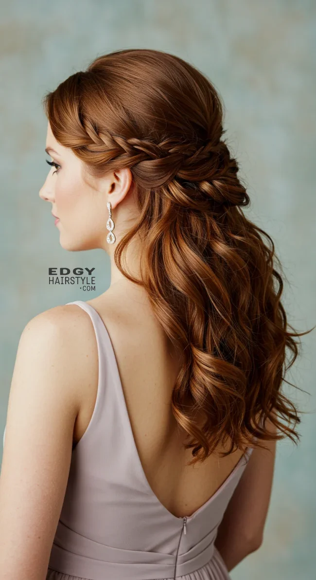 5. Half-Up Twisted Bun | Top 8 Bridesmaid Hairstyles For Every Hair Type