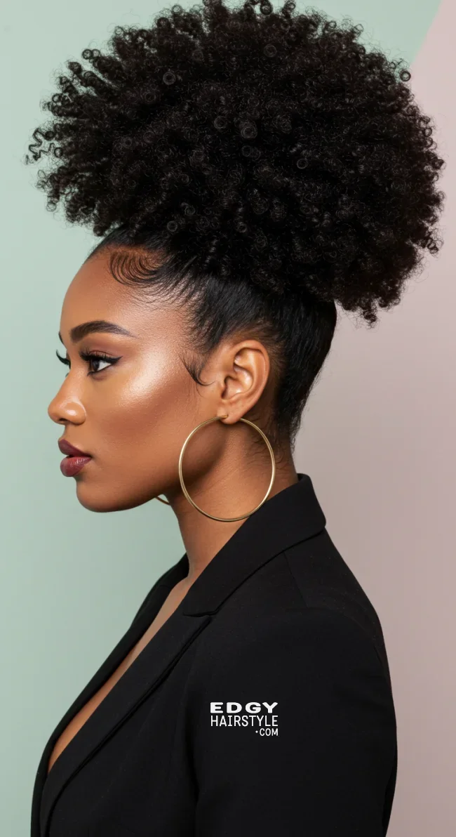 15. High Puff Ponytail | Ponytail Styles For Black Women: Trendy And Elegant Looks